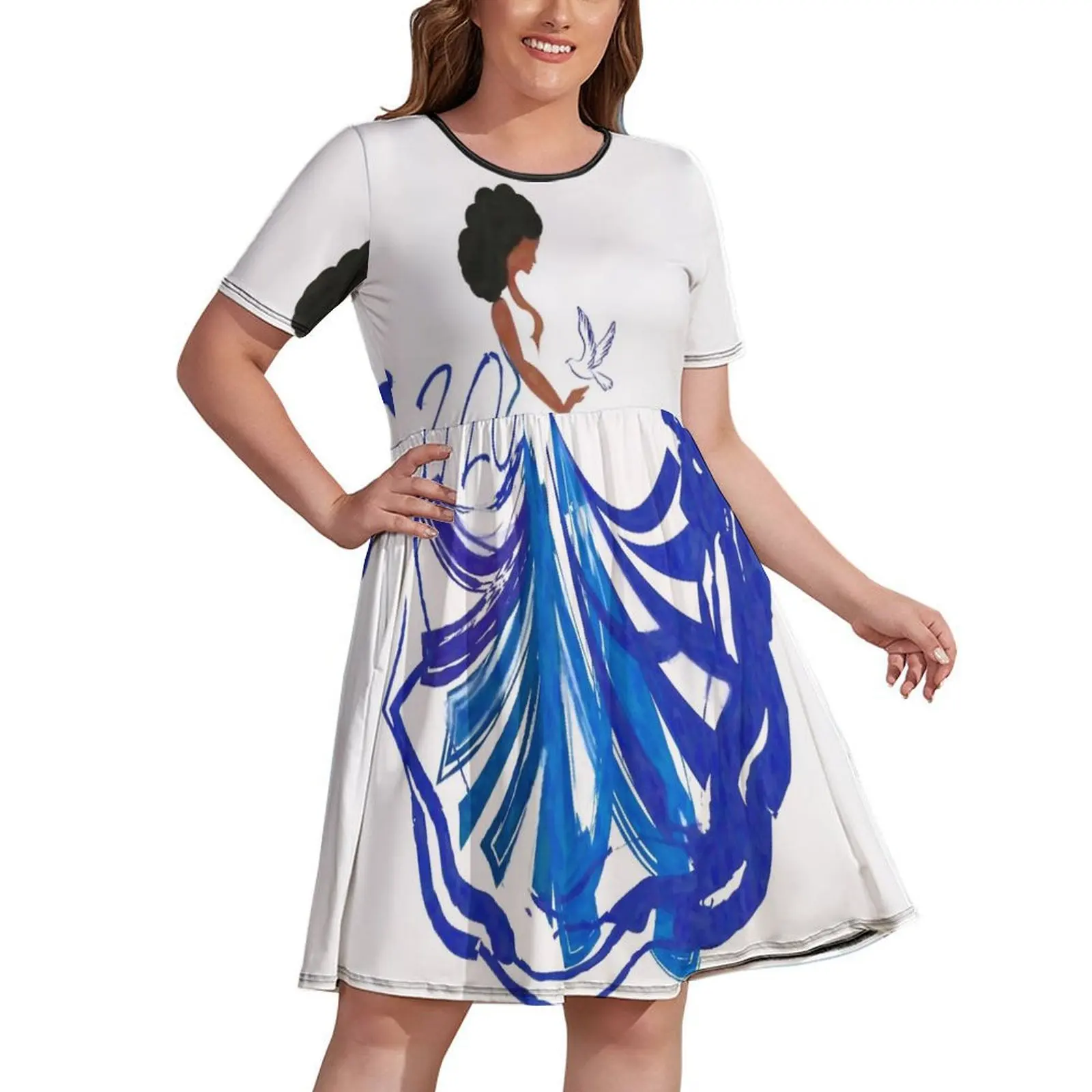 

Lady in The Blue and The White by HeavenNezCree Dress dress for women women's luxury party dress