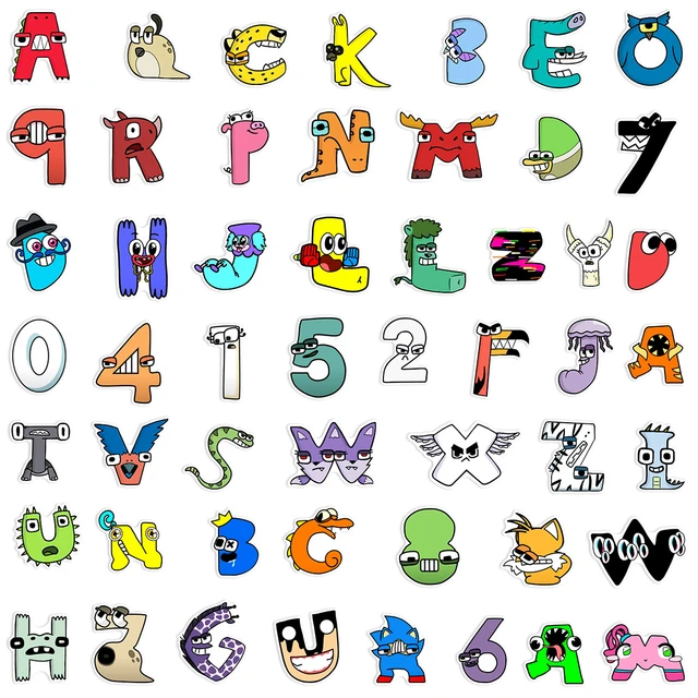 50pcs Anime Alphabet Lore Stickers for Car Suitcase Skateboard Guitar  Laptop Phone Notebook DIY Decor Waterproof Sticker Toys - AliExpress