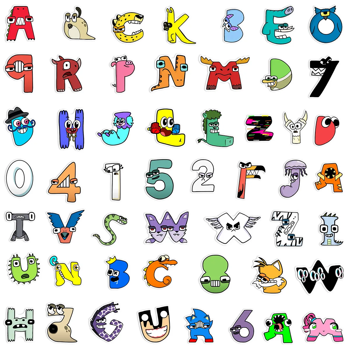 Number Alphabet Lore  Sticker for Sale by TheBullishRhino