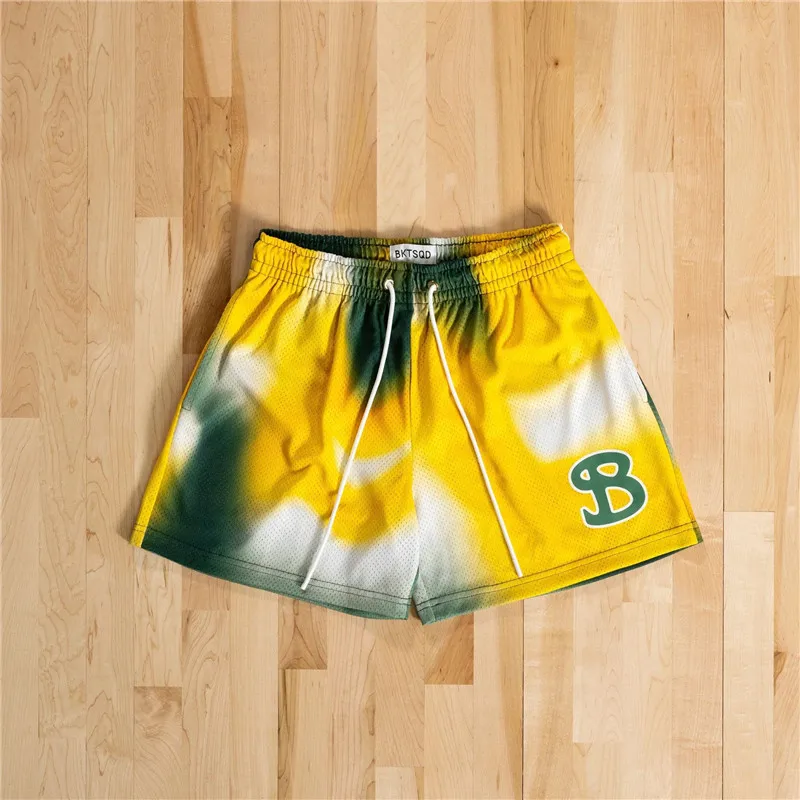 BUCKETSQUAD Summer Mesh Basketball Shorts Men Quick Drying Loose Sports short pants Casual Trend Running Beach shorts men's 4