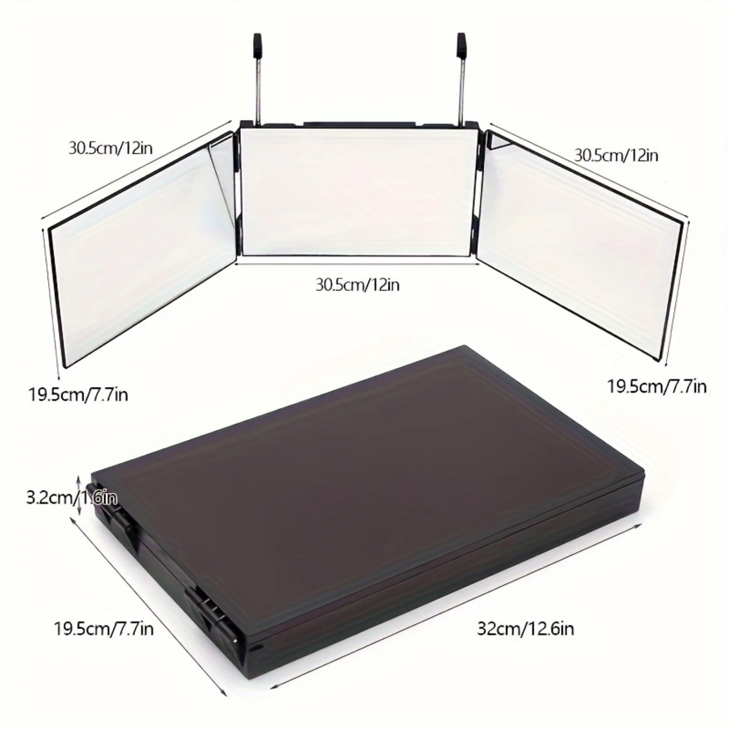 Adjustable Portable Hair Styling Mirror for Grooming, Coloring, and Makeup 1pc Travel-Friendly Trifold Perfect
