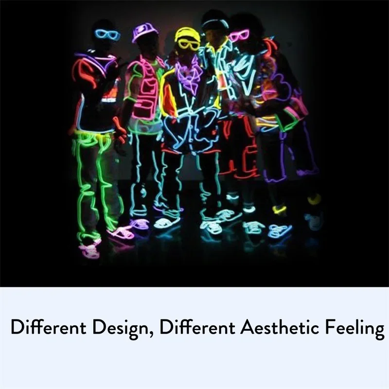 Description Picture 5 of item1M/3m/5M LED Neon Light USB Flexible EL Wire Rope Tube Waterproof LED Strip Tape for Holiday Dance Party Decor Light 3V 5V 12V