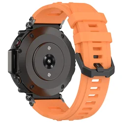 Premium Silicone Replacement Strap for Smart Watches - Durable and Comfortable Bracelet (Orange)