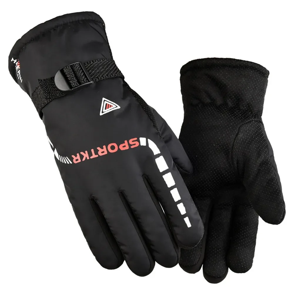 Outdoor Driving Sport Gloves Windproof Waterproof Thermal Gloves For Men Women Touchscreen Full Finger Glove_voghion.com