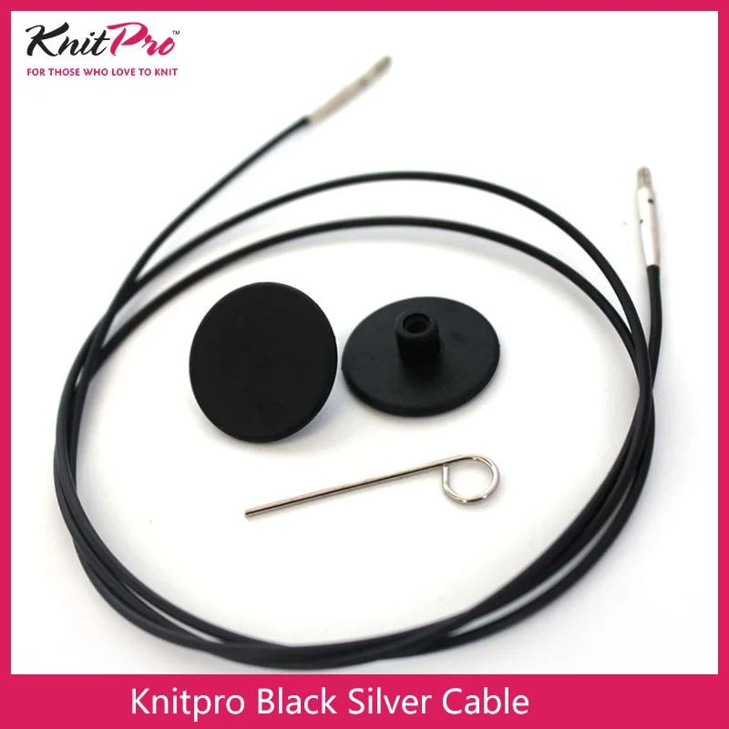KnitPro Interchangeable Knitting Needle Cable Color Black