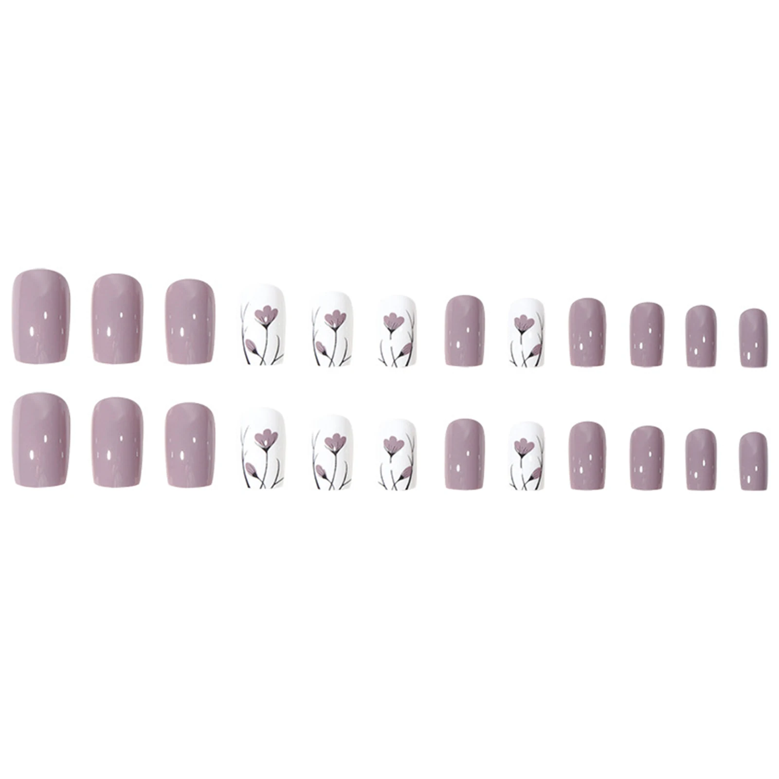 

24pcs Fake Nail for Women Long Lasting Reusable Resin Artificial Nail Manicure Art for Women and Girl Party Activity