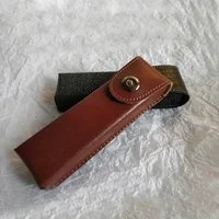Étui à lunettes presbytes en cuir classique pour hommes et femmes, boîte à lunettes élégante en cuir adaptée aux lunettes plus étroites 2
