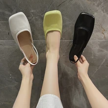 

Flat Sandal Summer 2021 Women's Square Toe New Fashion Retro Ytmtloy Sadalias Femininas Zapatos De Mujer Plataforma Sapato