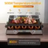 Griddle Nonstick 1600W,Electric Griddle for Indoor and Outdoor,Adjustable Temperature Controls,Griddle Pan Electric for Pancakes 2