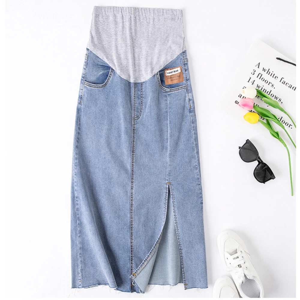 Fashion vestidos de fotografia Denim Skirts for Pregnant Women Maternity Skirt y2k streetwear Pregnancy photoshoot Skirt