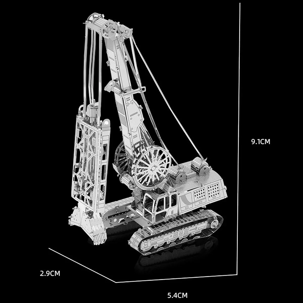 파일 드라이버 3D 금속 퍼즐 모델 키트 어린이를위한 DIY 레이저 컷 퍼즐 퍼즐 장난감