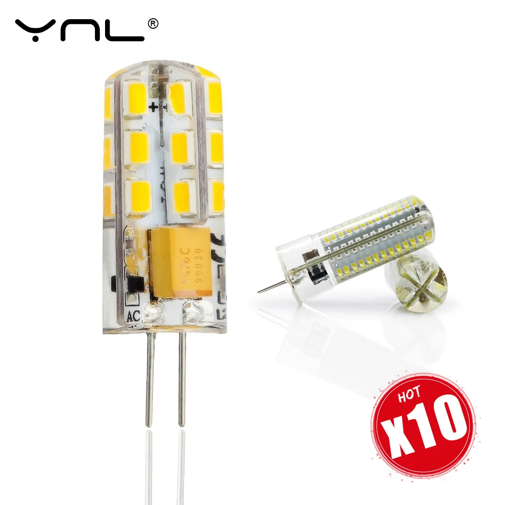 10 Pz G4 Led Lampadina 2W 3W 5W 9W 10W 12W 15W Ac/Dc12V/Ac220V 3014Smd Lampada In Silicone Bianco Caldo/Bianco L 360 Gradi Angolo Led Luce