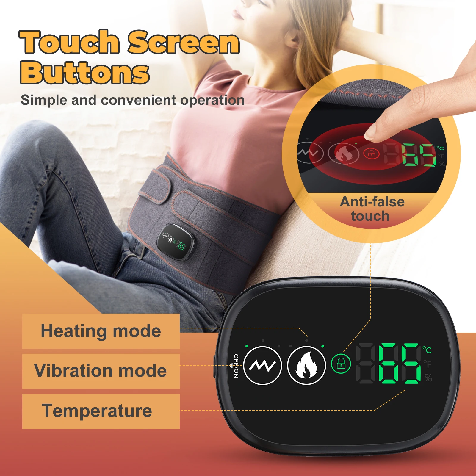 Description Picture 4 of itemElectric Cordless Heating Pad for Back Heated Waist Belt Wrap Household Sofa Thermal Sheet Winter Body Warmer Blankets for Cramp