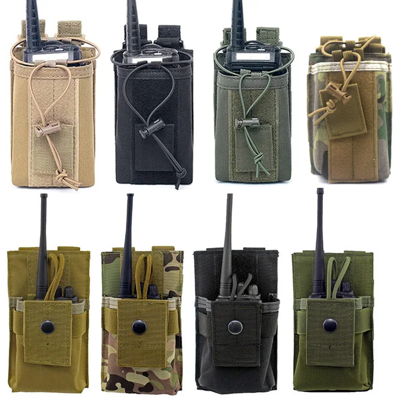 

Tactical Molle Walkie Talkie Pouch Two Way Radio Holder Bag Nylon Military Interphone Hanging Bag Camping Hunting Magazine Pouch