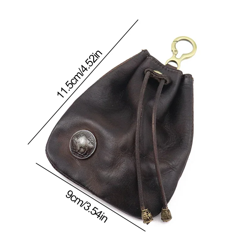 Dice Bag Artificial Leather Vintage Waist Bag Japanese Style Drawstring Pouch D&D MTG RPG Table Games Gift Coin Purse