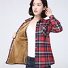 2023 Winter New Plus Thick Women's Warm Plaid Shirt Coat Lady Casual Fleece Velvet Jacket Tops Hot Women Clothes Outerwear 6