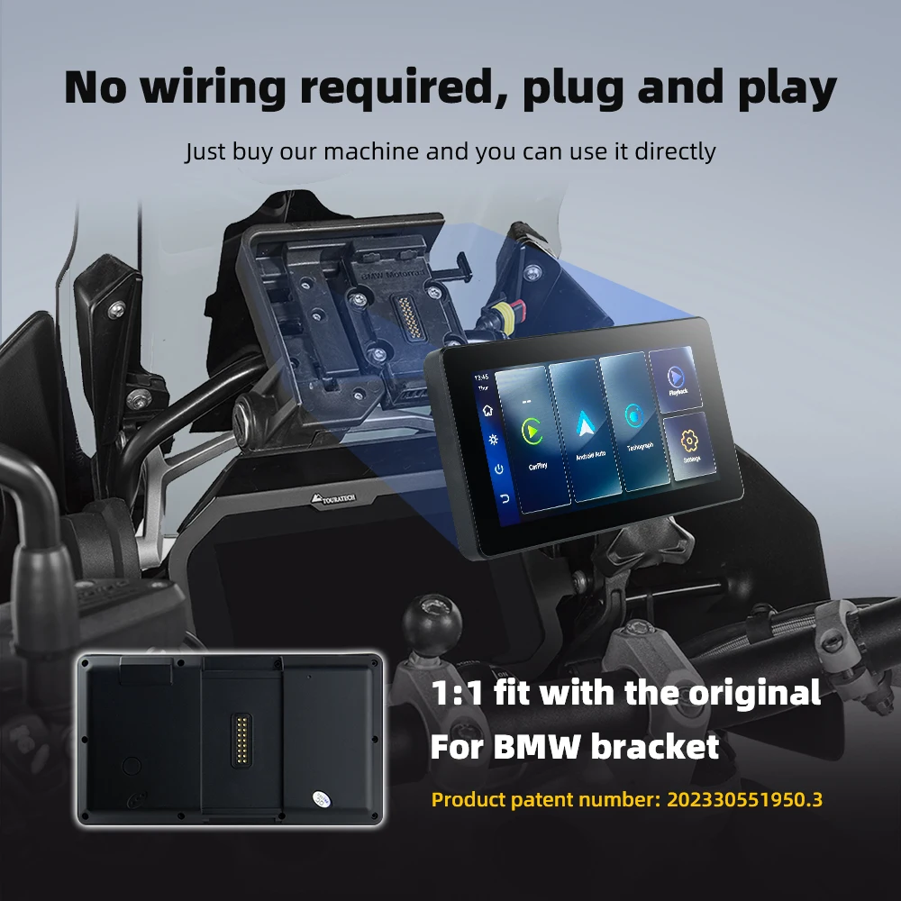 Wireless CarPlay Android Auto Motorcycle Digital Dashboard