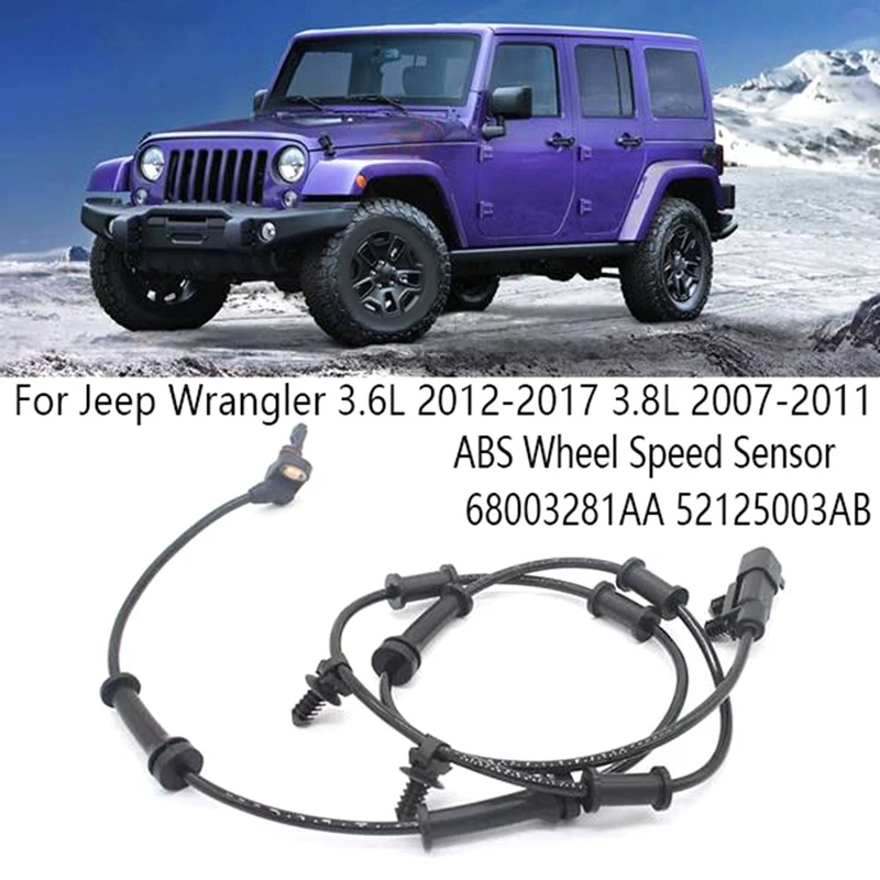 

Датчик скорости колеса ABS для Jeep Wrangler 2012 л 2017-2007 2011 л-68003281AA 52125003AB, запасные части, 1 комплект