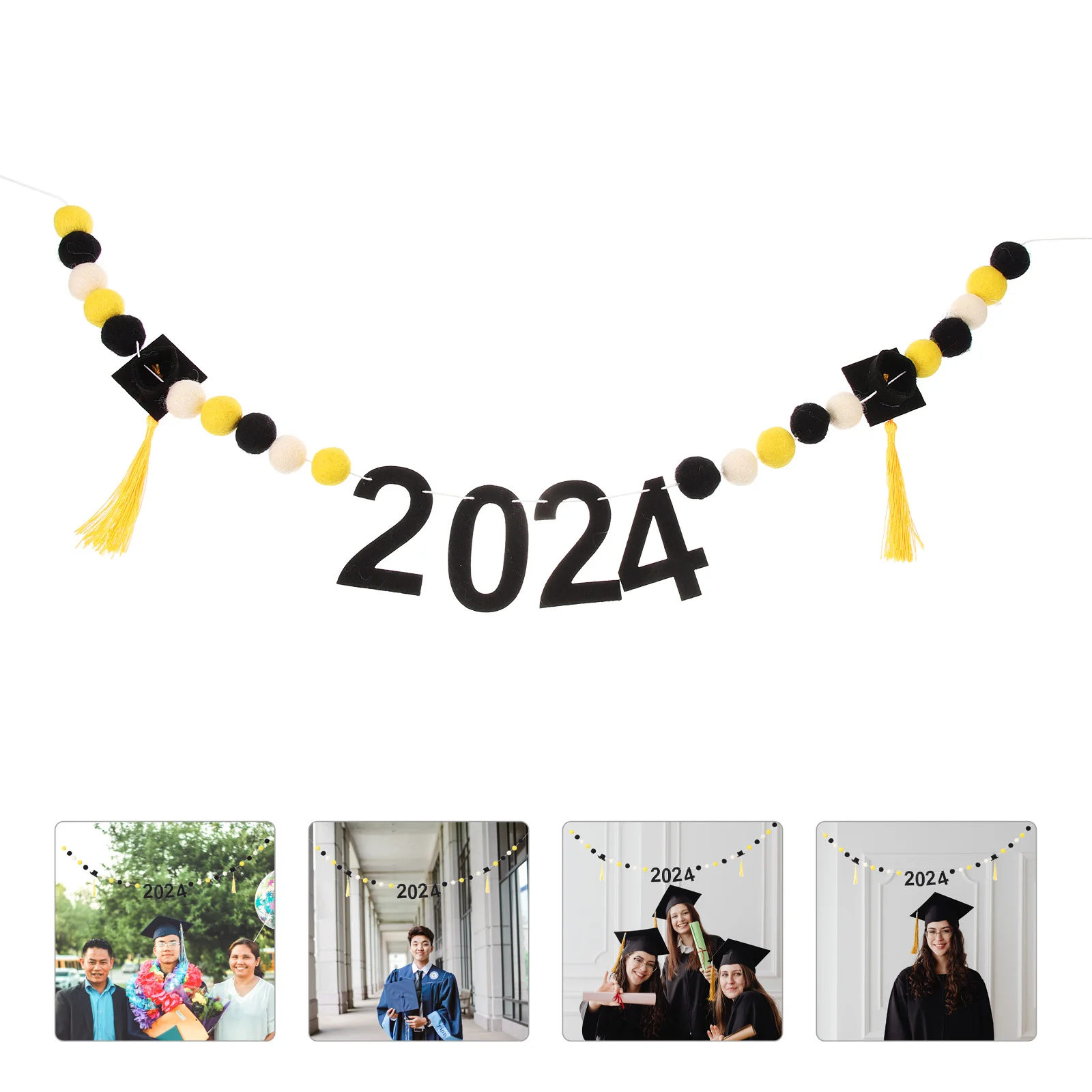 

Graduation Party Decorations College Banner Congrats Background Flags Fireplace