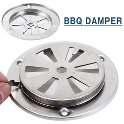 Stainless Steel Damper Air Vent Adjustable BBQ Grill Smoker Exhaust Kitchen Vent Stove Air Vent Damper Home Replacement Parts