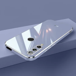 Luxurious Square Plated Silicone Shockproof Phone Case for Huawei Y9 Prime 2019/P Smart Z (Gs6D grey)