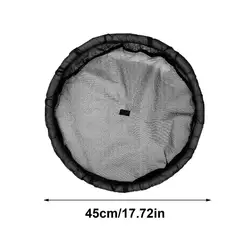 Circular Floating Island Plant Protector with Fine Mesh for Garden Ponds and Water Features (Black)