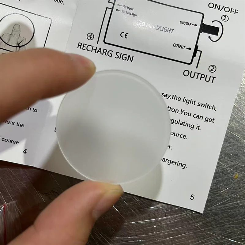Filtro de vidrio esmerilado de color blanco mm de diámetro para microscopio biológico óptico