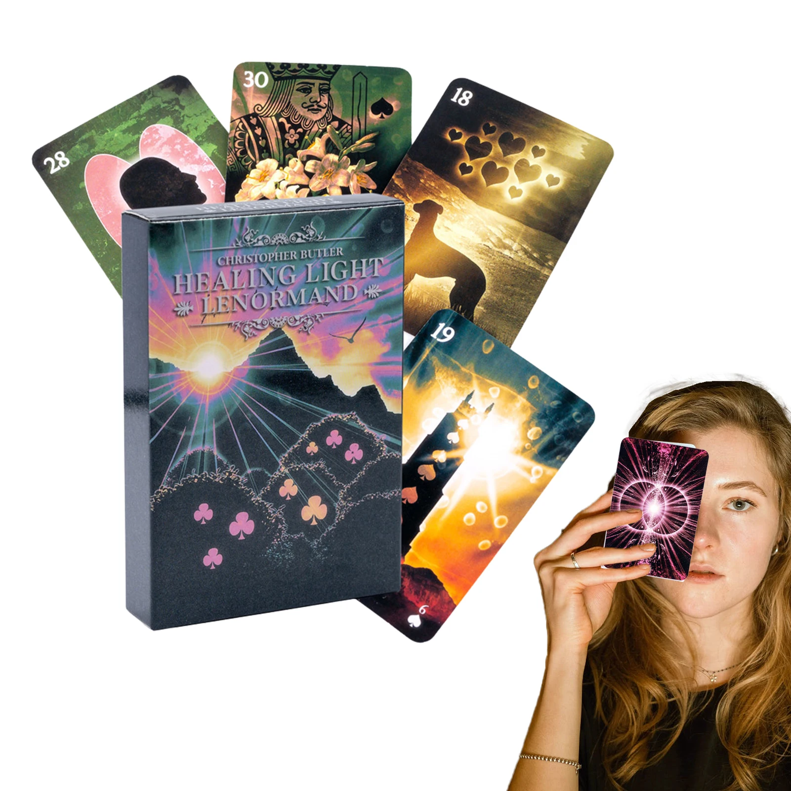 

Healing Light Lenormand Oracle New English Tarot Cards Leisure Entertainment Fate Chess Cards Game Tarot Fate Divination