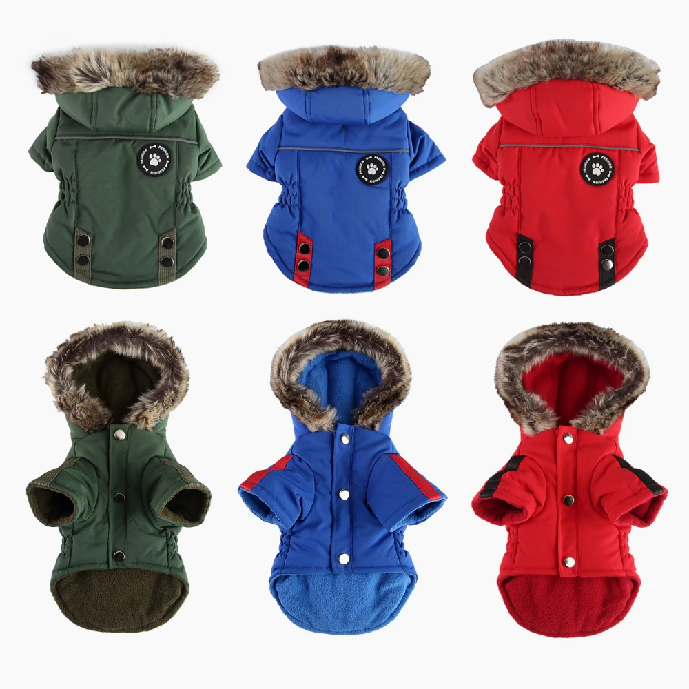 

Winter Pet Dog Clothes Warm Jacket Dog Hooded Coat Clothing for Small Dogs Cat Thick Pet Jacket Fashion Puppy Outfit Dog Costume