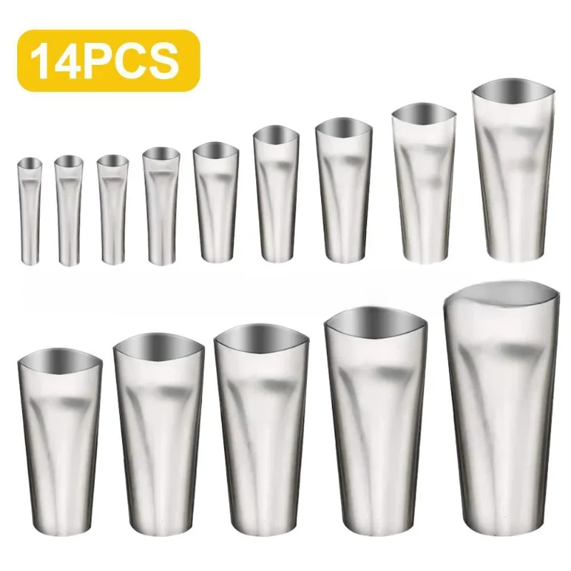

14PCS Stainless Steel Caulk Nozzle Applicator Caulking Finisher Glue Silicone Sealant Finishing Tool Kitchen Bathroom Sink Joint