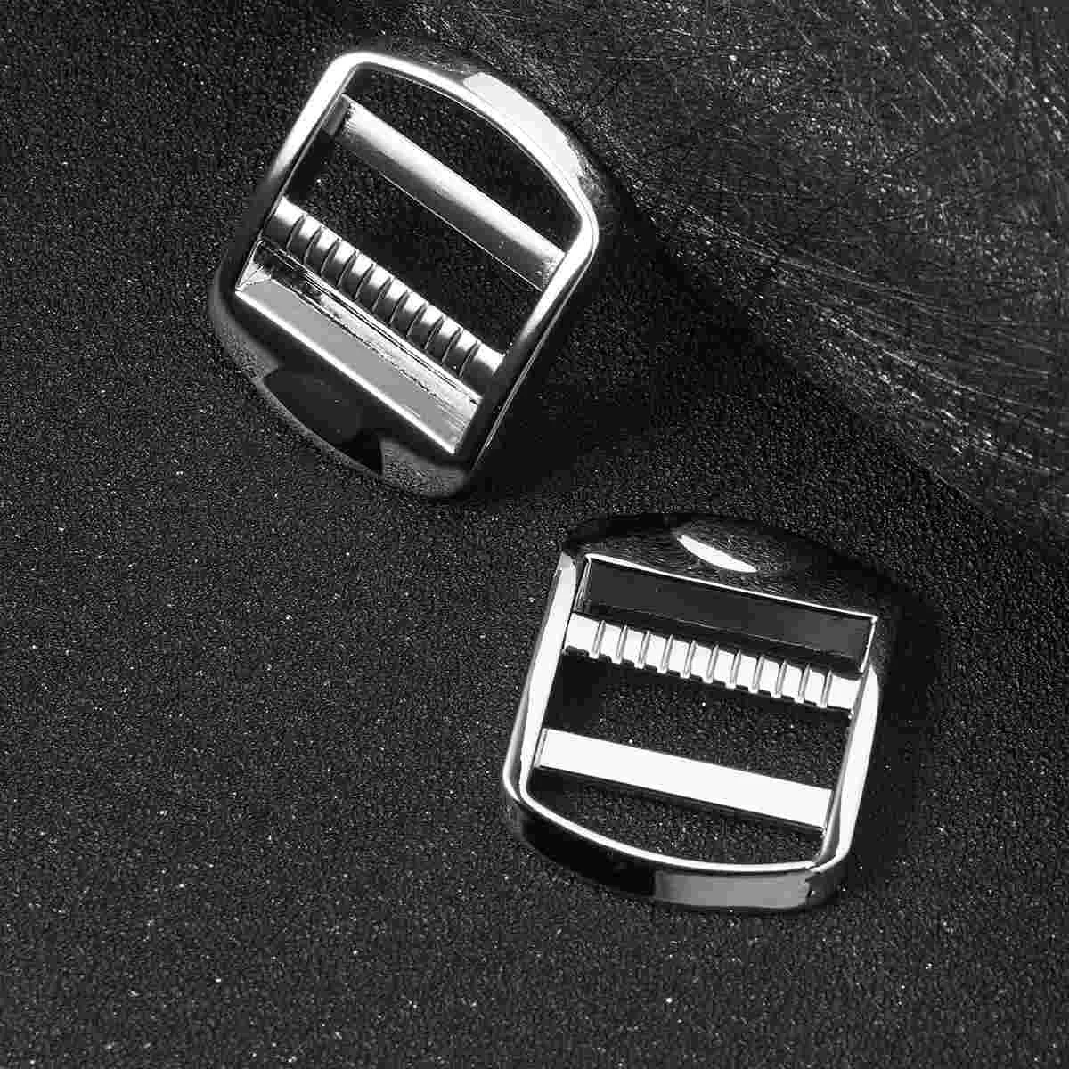 

10pcs Metal Buckle Slider Adjustable Zinc Alloy Buckles for Backpack Shoulder Bag Suitcase Strap Accessories 24mm Silver