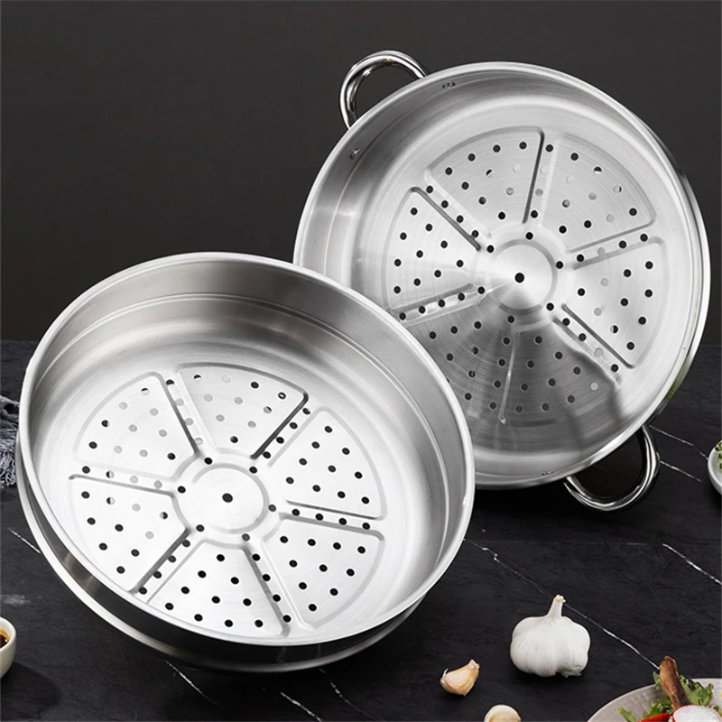 Thickening Food Steam Rack Stainless Steel Steamer with Double Ear