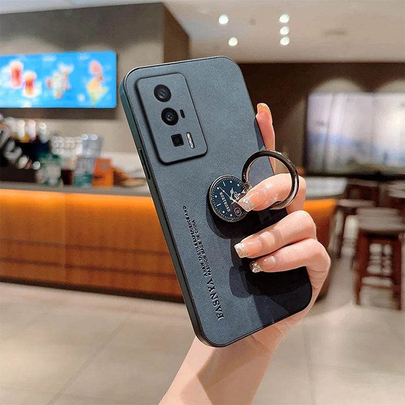 K 40 60 Leather Ring Holder Case For Xiaomi K30 K50 K60 K40 Pro Ultra Retro Back Cover Redmi 9A 9 9c 10C 12c 10A A1 Plus_voghion.com