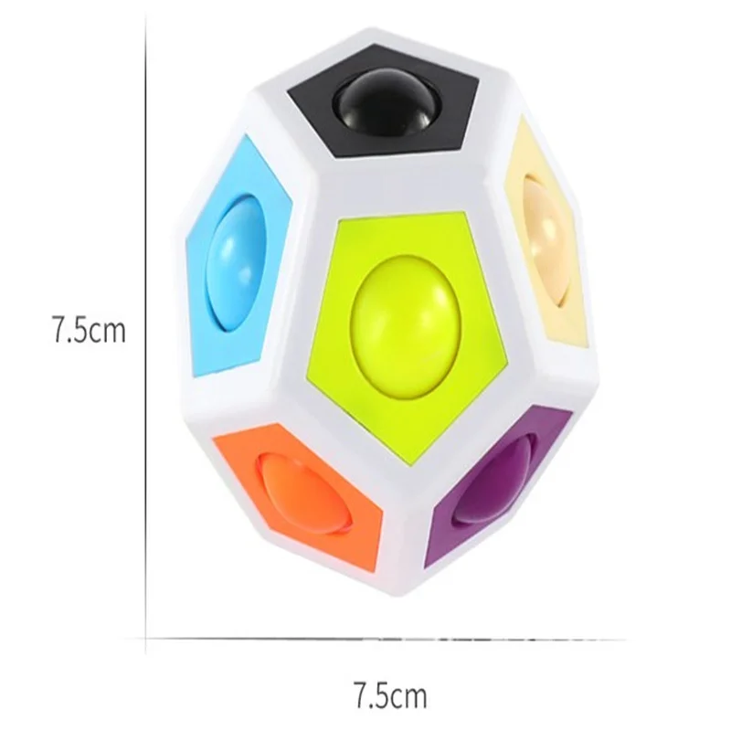 Fidget Cube EDC 12 Holes Magic Ball Anti Stress Relief Toy Anxiety Antistress Sensory Fingertip Cube For Kids Adults Autism ADHD