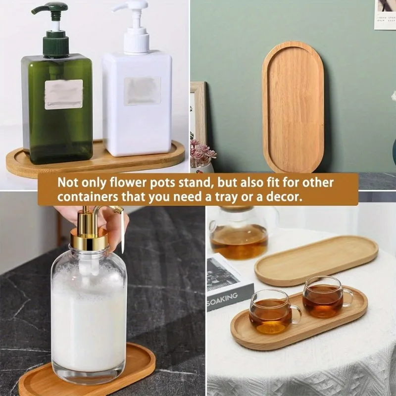1-Piece Handcrafted Wooden Tray Perfect for Bathroom Vanity and Countertop Organization Holds Various Items Like Candles