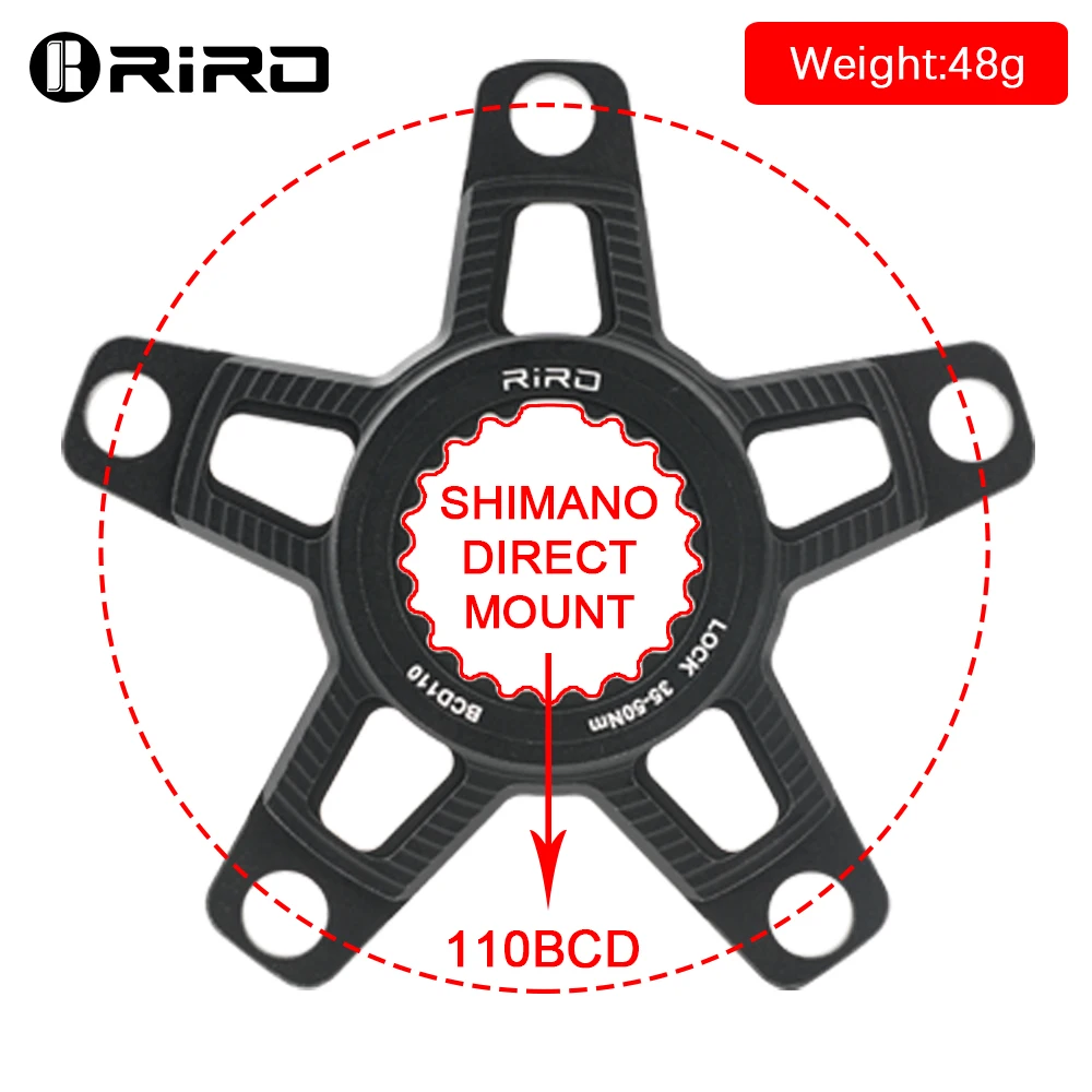 RIRO 4-Bolzen-Kettenblatt-Adapter für Easton EC90 XXE 5-Arms Spider für Shimano Direct Mount auf 110BCD/130BCD Konverter 105 R9100 – Detail 7