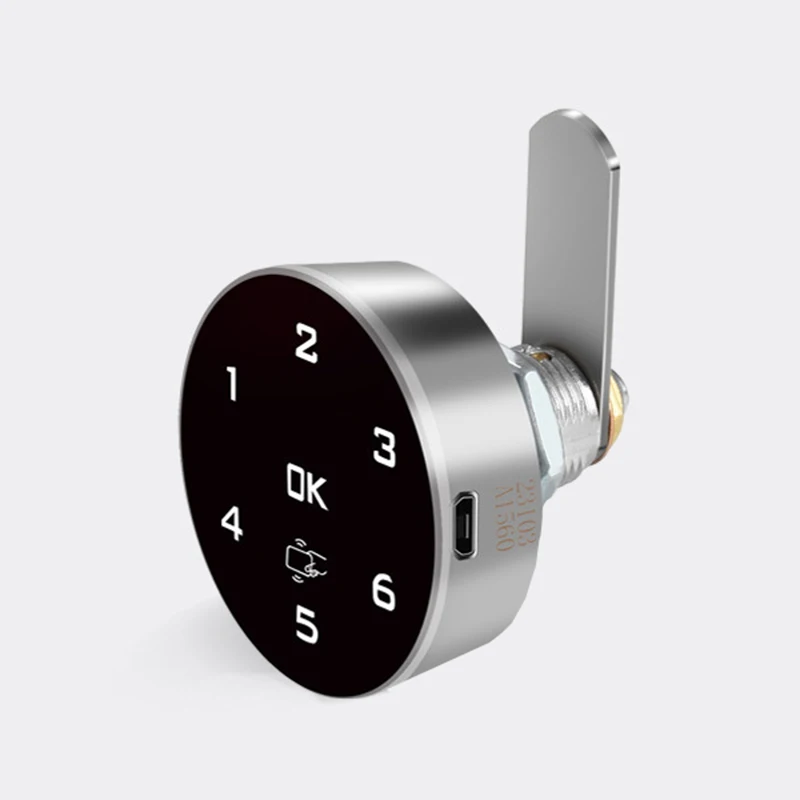 Zinc Alloy Touch Digital Password RFID IC Card Cabinet Drawer Lock Built-in Lithium Battery