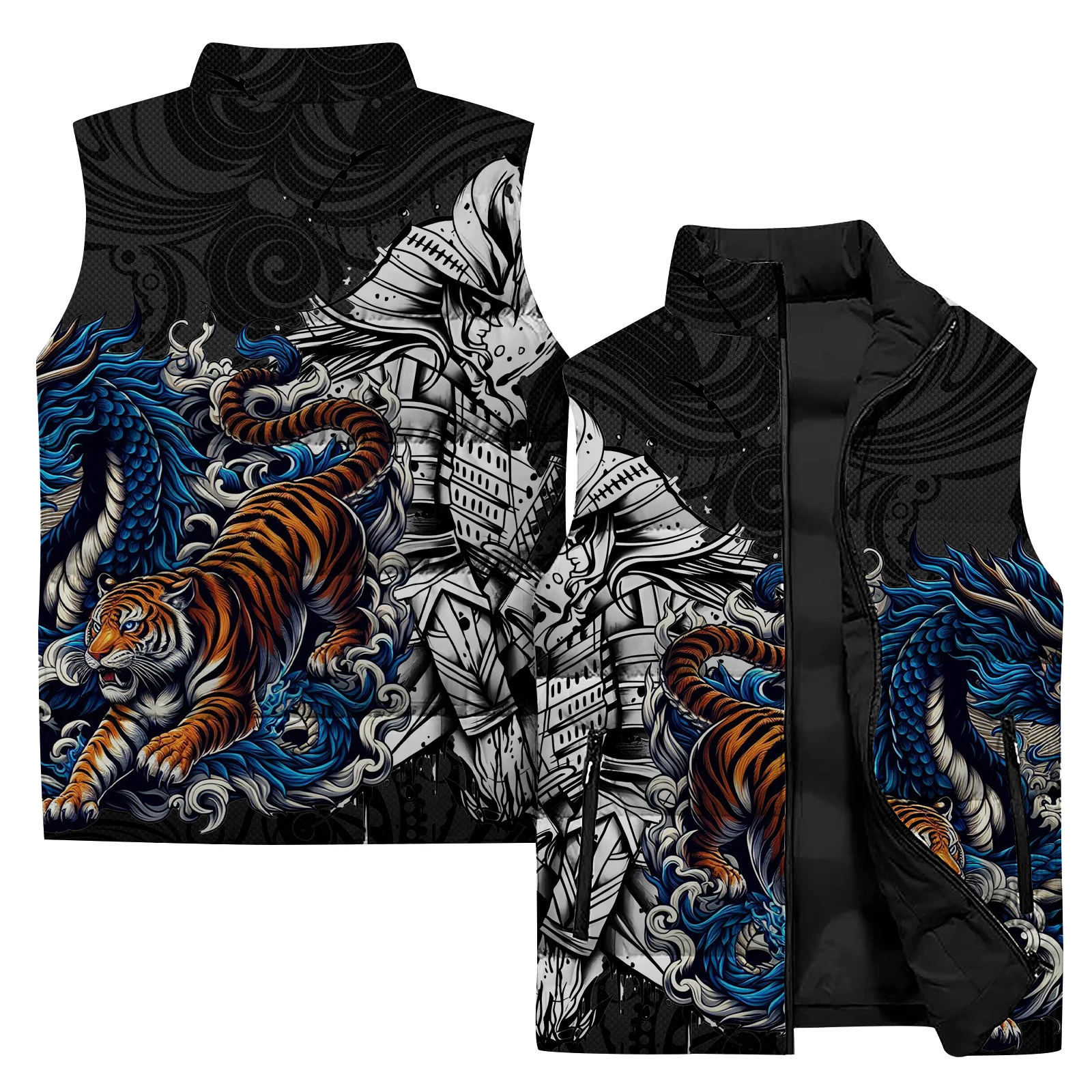 thumbnail image 1 of Chaleco sin mangas para hombre, diseño de moda, estampado 3D de diablo, chaleco para hombre, ropa informal cálida para fiestas y deportes al aire libre para uso diario, 1 of 5