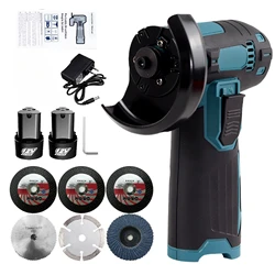Brushless 19500rpm 12V Lithium Portable Angle Grinder with Rechargeable Lithium Battery Power Battery Household Angle Grinder