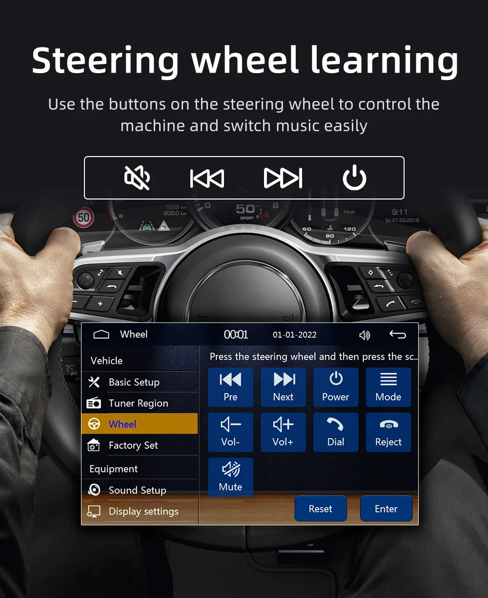 ESSGOO Doppel-DIN Autoradio 7 Zoll Carplay Android Autoradio Multimedia MP5 Player AUX Touchscreen USB Head Unit Mirror Link – Detail 5