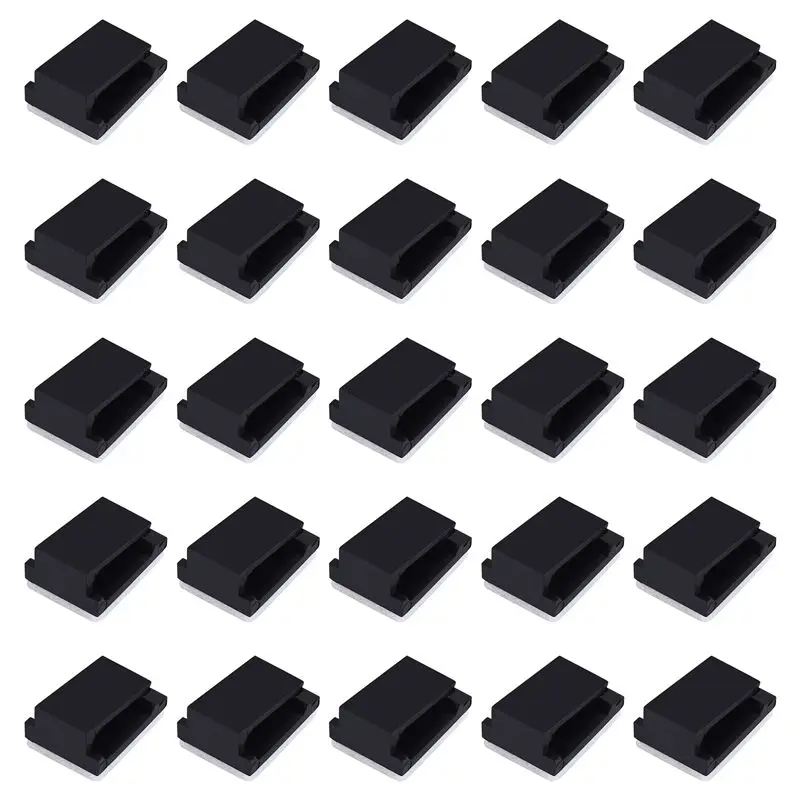 X49A-30X 케이블 홀더 케이블 클립 케이블 클램프 자체 접착식 검정색