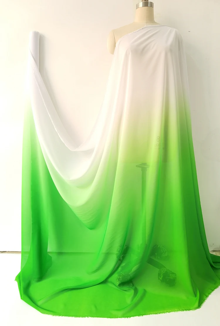 Ombre Chiffon 58'' Wide By Meter Gradient Chiffon Fabric
