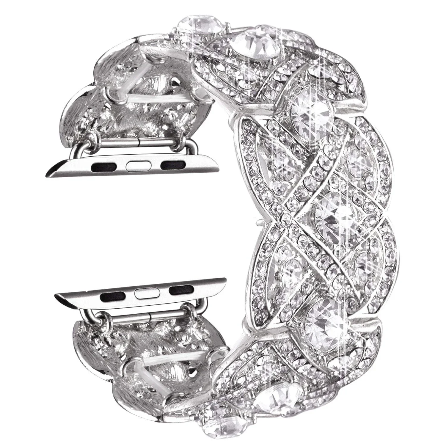 Elegant Diamond Bling Metal Wristband