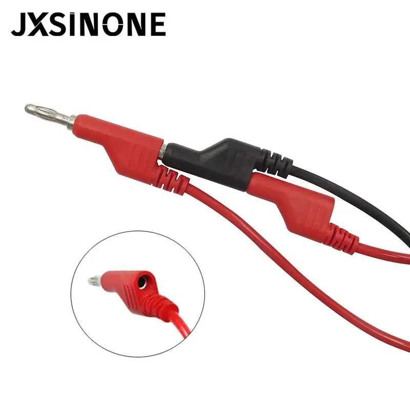 JXSINONE P1036 시리즈 4mm 바나나-바나나 플러그 테스트 리드 키트(악어 클립 U형 및 펑크 테스트 프로브 키트 포함 멀티미터용)