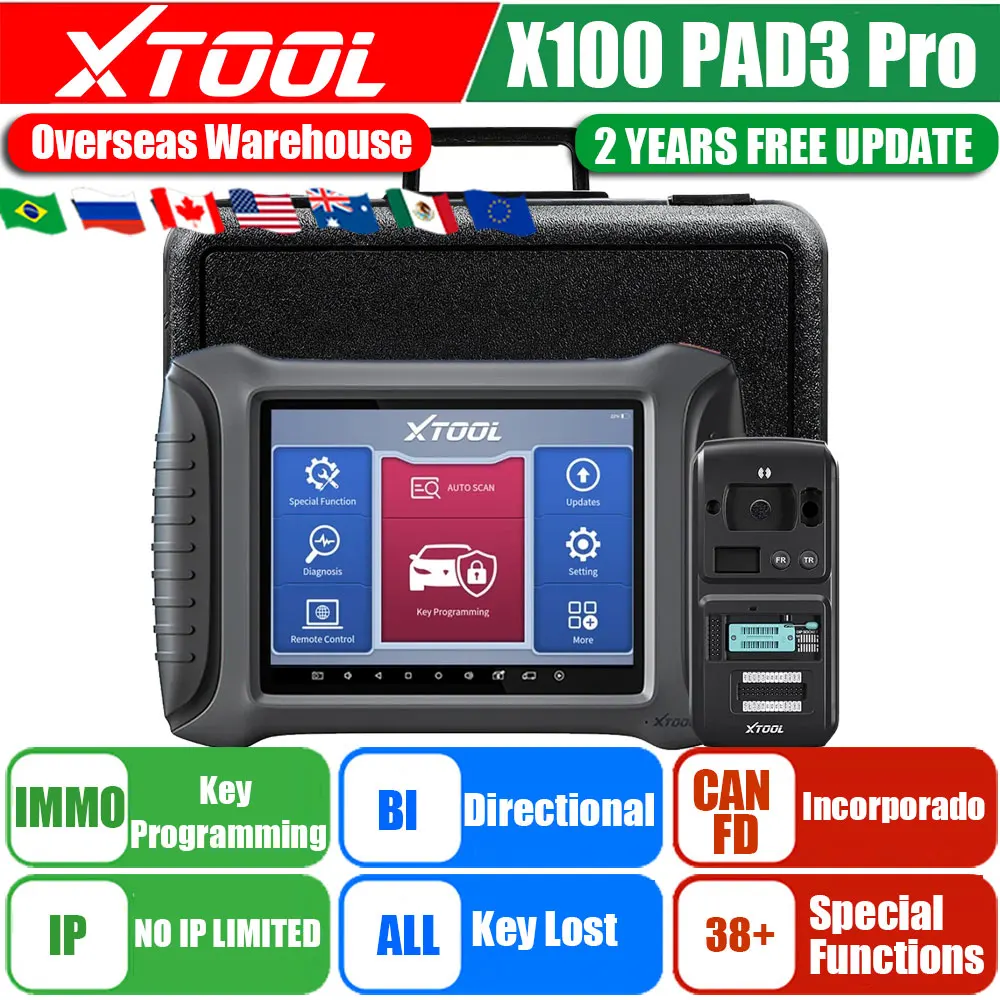 

XTOOL X100 PAD3 Pro Professional Key Programming Tools With KC501 Full Systems Diagnostic tools With 38+ Services All Key Lost