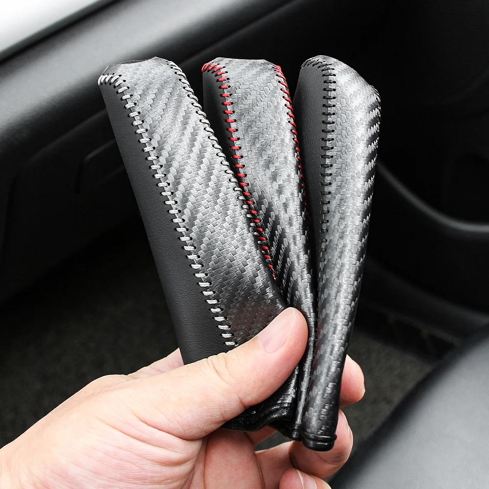 Carbon Fiber Car Leather Gear Handbrake Cover for Scania K250 K280 K310 K320 K490 SERIE G P S SerieX