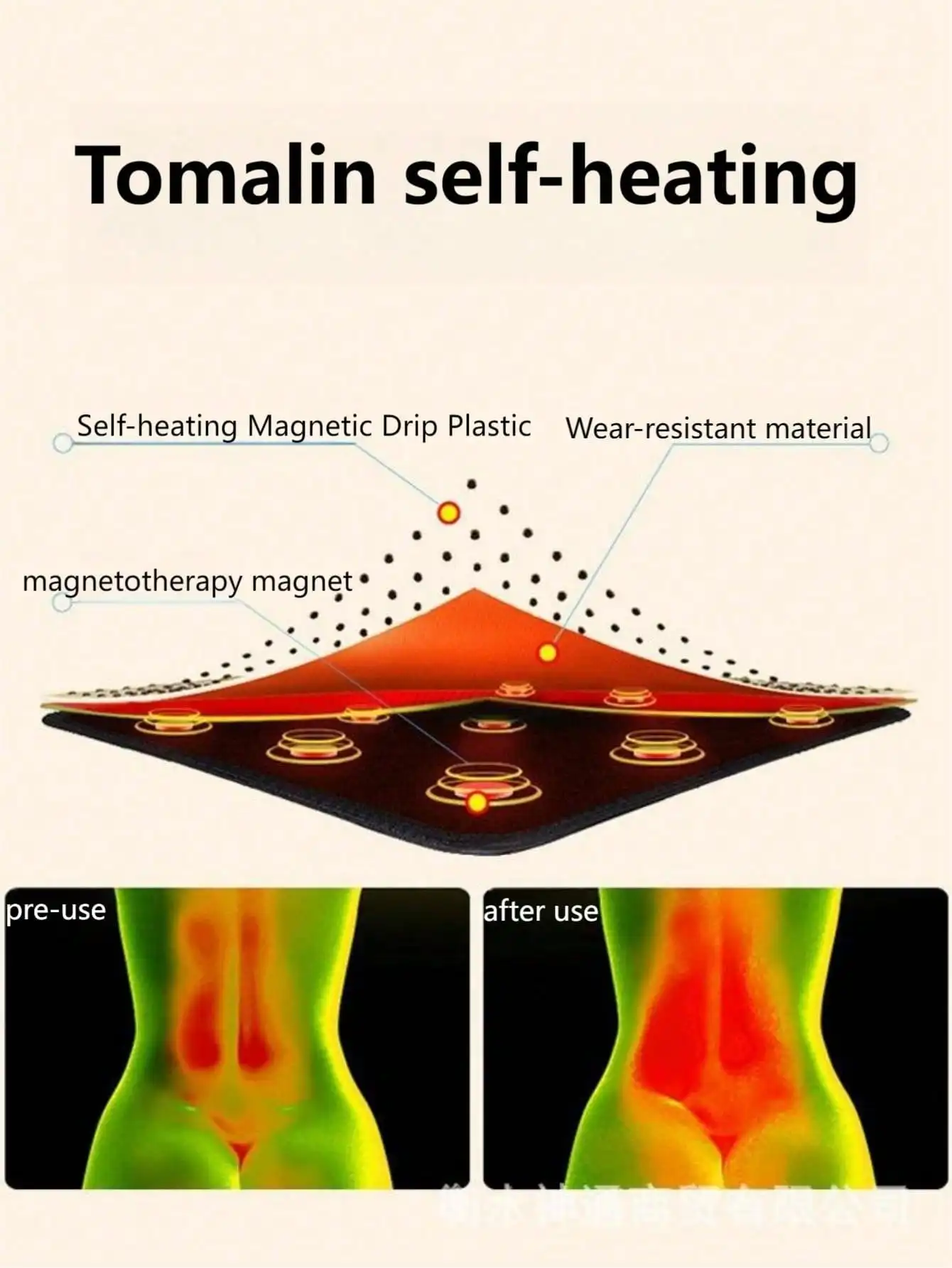 Adjustable Self Heating Magnetic Therapy Back Support Belt