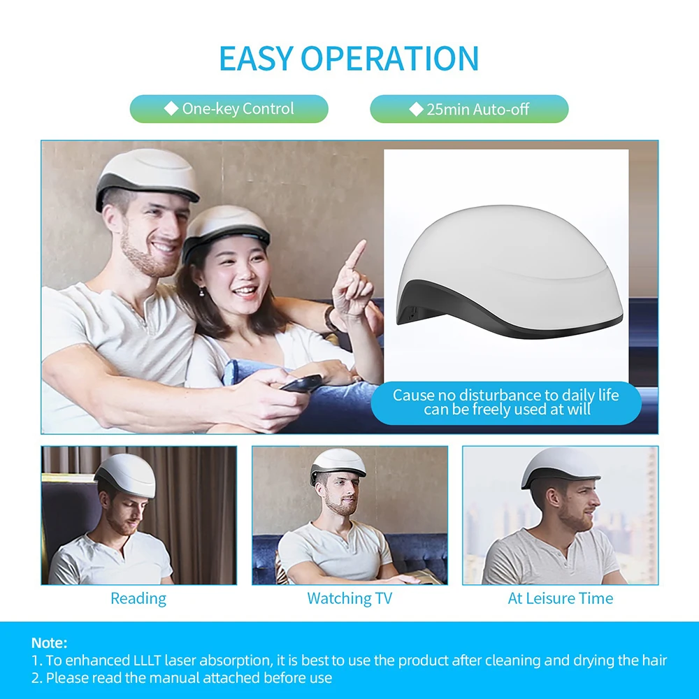Hair Growth Helmet Hair Regrowth Laser Infrared 180PCS LED Light Hair Loss Treatment Cap Anti Hair Loss Restore Hair Thickness