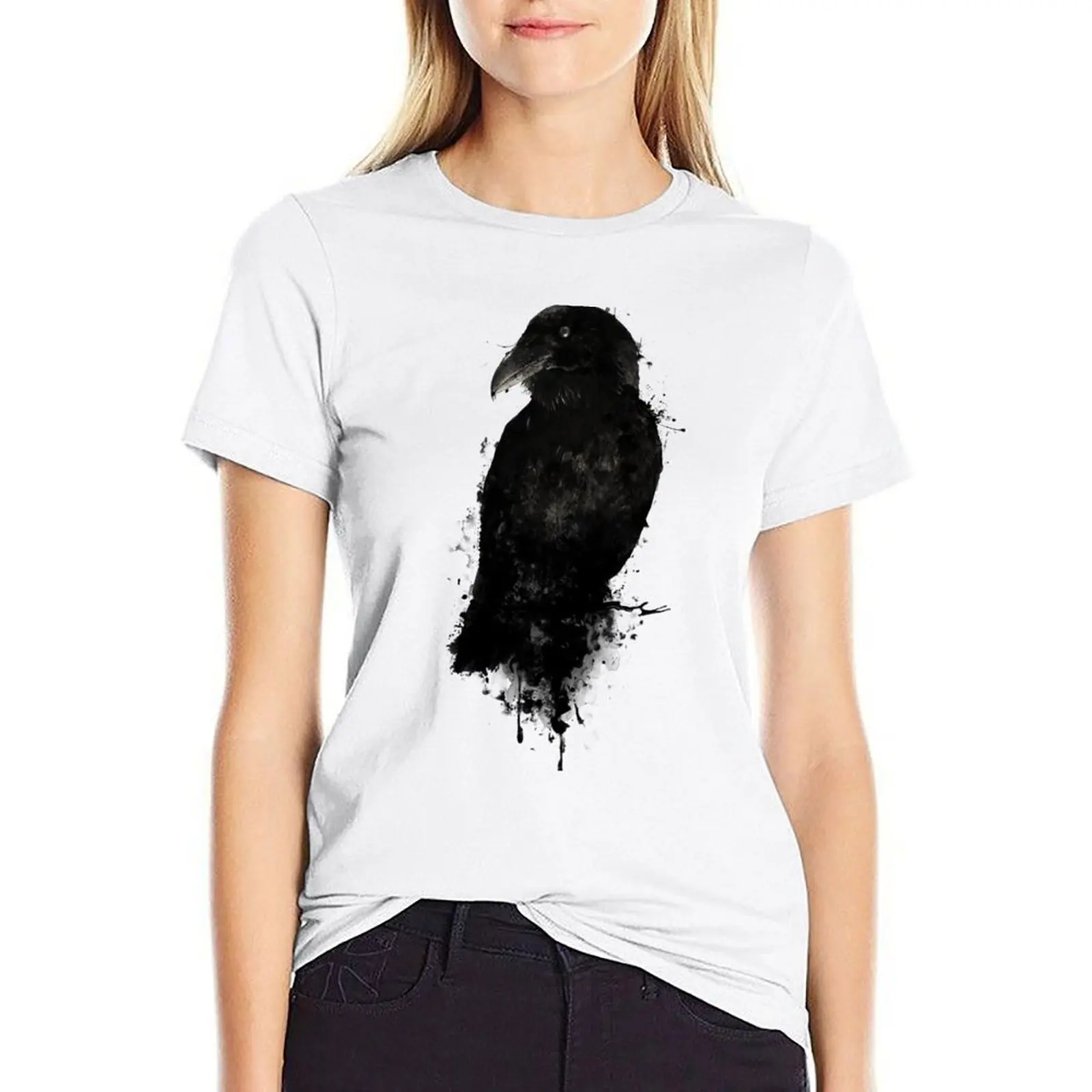 

The Raven T-Shirt t-shirts for Women loose fit Womens graphic t shirts Woman clothes Womens clothing