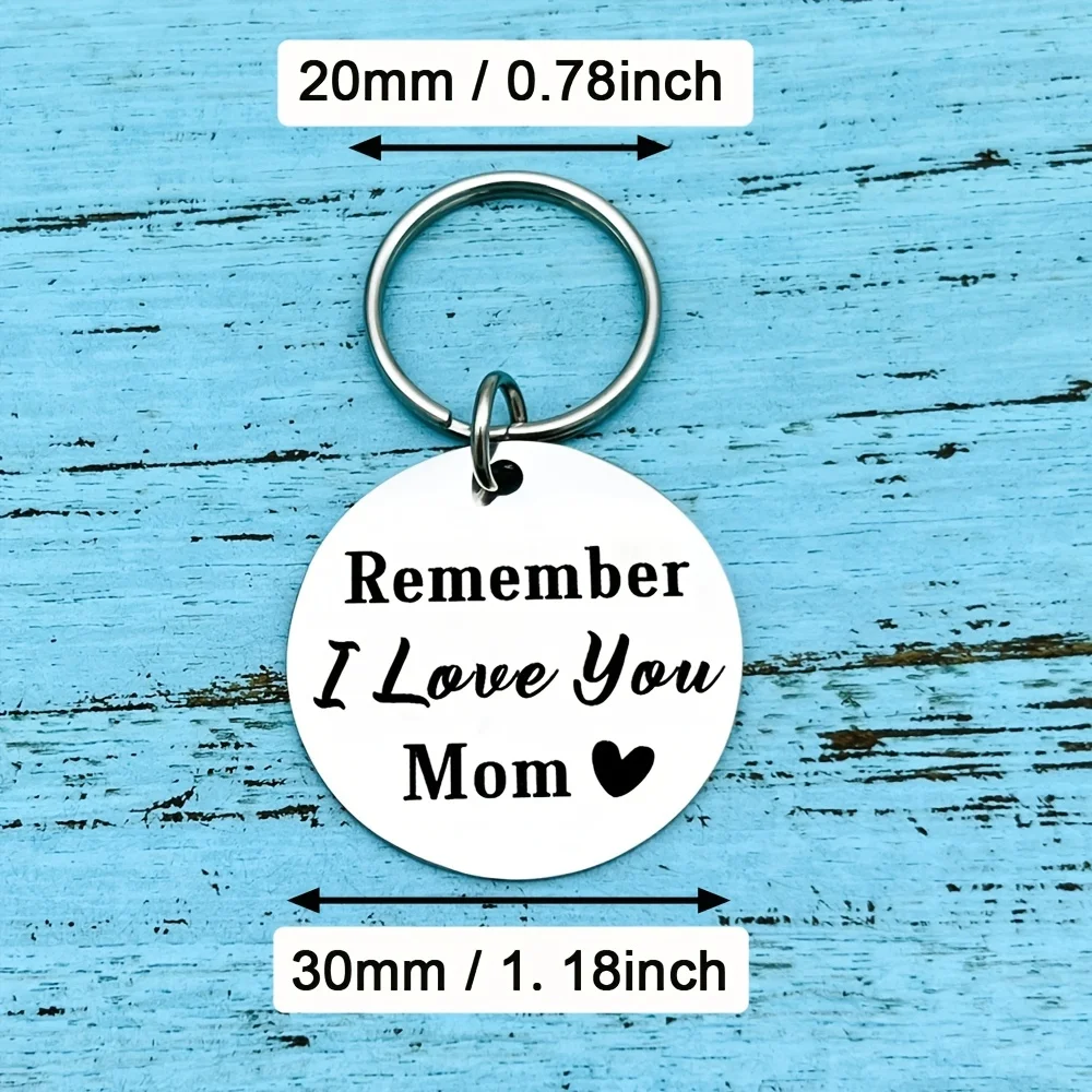 Anneler Günü Hediyesi Anne İçin Anahtarlık Beni Seviyorum Anlıyor musun Anne Paslanmaz Çelik Daire Anahtarlık Takı Charm Hediye Mama Büyükanne İçin